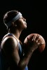 Portrait of Denver Nuggets star forward Carmelo Anthony. (Photo by Chris Schneider)