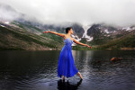 Colorado Ballet dancers portrayed in the rugged scenic beauty of the Colorado Rockies.