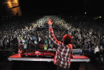 Zedd performs for a sold-out crowd at Red Rocks Amphitheater in Morrison, Colorado. Zedd performed with fellow DJ Skrillex and others. 