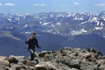 Climber on a Fourteener in Colorado